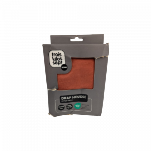 Les imparfaits - drap housse terracotta 60 x 120 cm Trois kilos sept