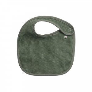 Lot de 6 bavoirs naissance nid d'abeille unis sauge Trois kilos sept