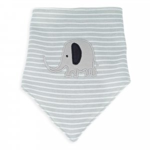 Lot de 3 bavoirs en coton elephant gris Trois kilos sept