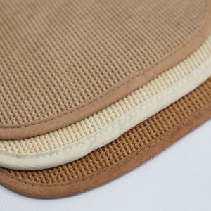 Lot de 6 bavoirs naissance nid d'abeille unis beige & choco Trois kilos sept