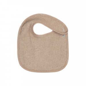 Lot de 6 bavoirs naissance nid d'abeille unis beige & choco Trois kilos sept