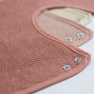 Lot de 6 bavoirs naissance nid d'abeille unis rose Trois kilos sept