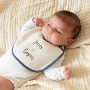 Lot de 6 bavoirs mots tendres Trois kilos sept