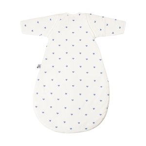Gigoteuse coton manches amovibles coeurs bleus 0/6 mois Trois kilos sept