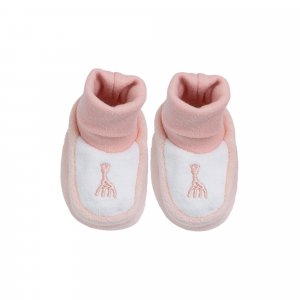 Chaussons sophie la girafe 0/1 mois rose Trois kilos sept
