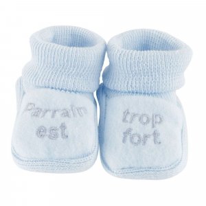 Les imparfaits - chaussons parrain - bleu Trois kilos sept