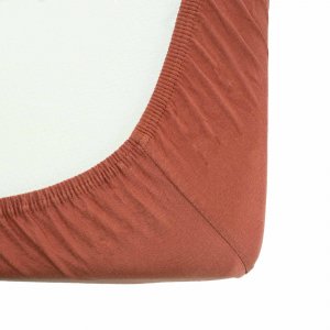 Drap housse terracotta 70 x 140 cm Trois kilos sept