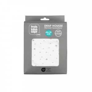 Drap housse étoiles 60 x 120 cm Trois kilos sept