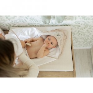 Lot de 2 housses de matelas à langer sable/vieux rose Trois kilos sept