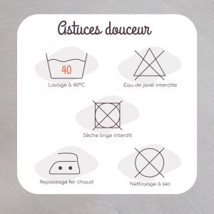 Drap housse gris 40 x 80 cm Trois kilos sept