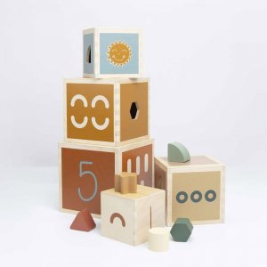 Cubes empilables en bois fsc Trois kilos sept