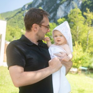Lot de 2 capes de bain avec capuche Trois kilos sept