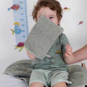 Gant de toilette vert Trois kilos sept