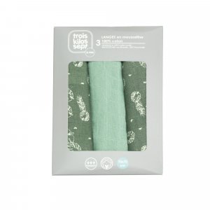 Lot de 3 langes feuille Trois kilos sept