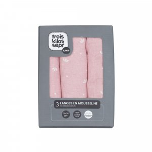 Lot de 3 langes pétales roses Trois kilos sept