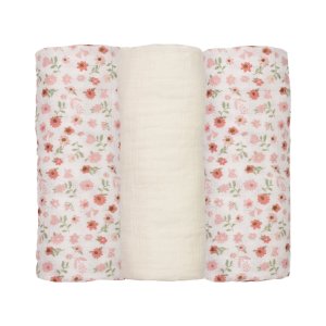 Lot de 3 langes 70 x 70 cm liberty Trois kilos sept