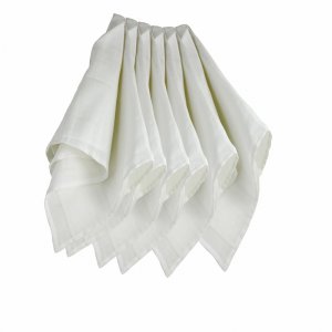 Lot de 6 langes 70 x 70 cm blanc Trois kilos sept