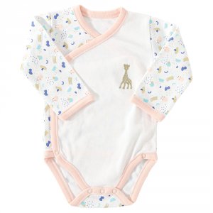 Body croisé 0 mois sophie la girafe - multicolore rose Trois kilos sept