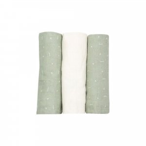 Lot de 3 langes graphic olive Trois kilos sept