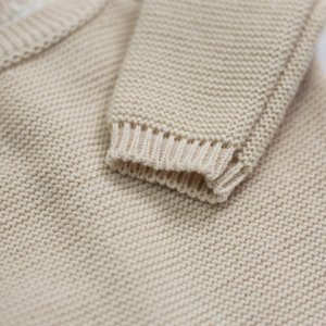 Brassière bébé naissance point mousse 0/1 mois - sable Trois kilos sept