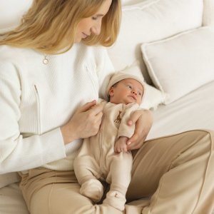 Ensemble naissance 3 pièces naissance - sable Trois kilos sept