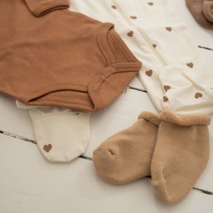 Lot de 3 paires de chaussettes bébé 0/6 mois brun Trois kilos sept
