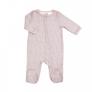 Pyjama coton zip naissance rose Trois kilos sept