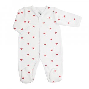 Pyjama 1 mois coeur rouge Trois kilos sept