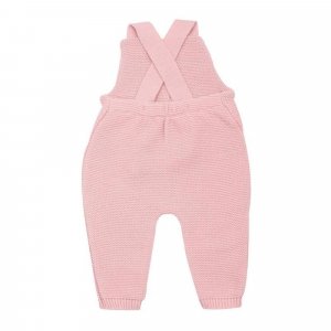 Salopette maille vieux rose 1-3 mois Trois kilos sept