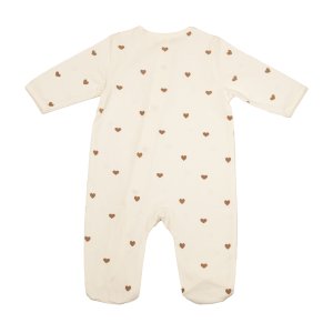 Pyjama dors-bien coeur ecru naissance Trois kilos sept