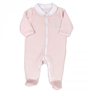 Pyjama velours sophie la girafe 0 mois rose Trois kilos sept