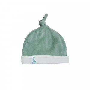 Bonnet 1/3 mois velours olive Trois kilos sept