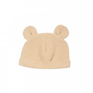Bonnet bébé maille caramel naissance Trois kilos sept