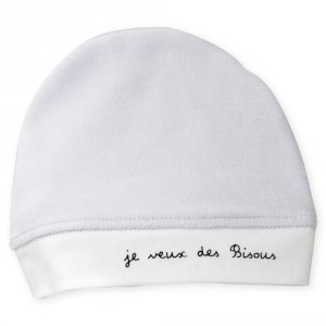 Bonnet je veux bisous bleu