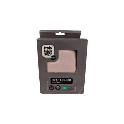 Les imparfaits - drap housse vieux rose 70 x 140 cm