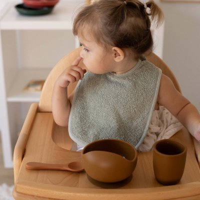 Bavoir 1er âge vert