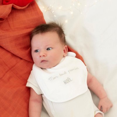 Lot de 2 bavoirs naissance noël