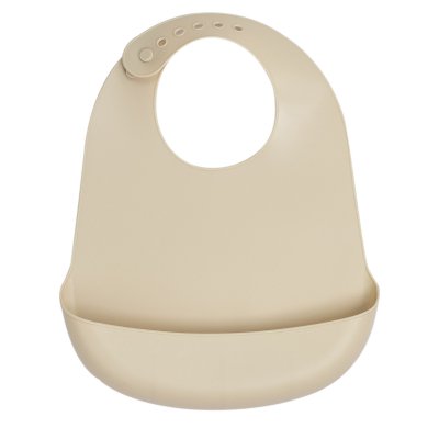 Bavoir silicone nougat