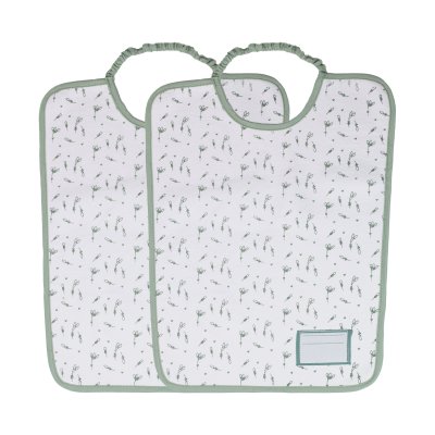 Lot de 2 bavoirs maternelle vert
