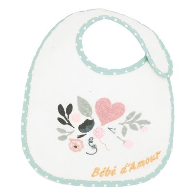 Lot de 7 bavoirs naissance baby love fille