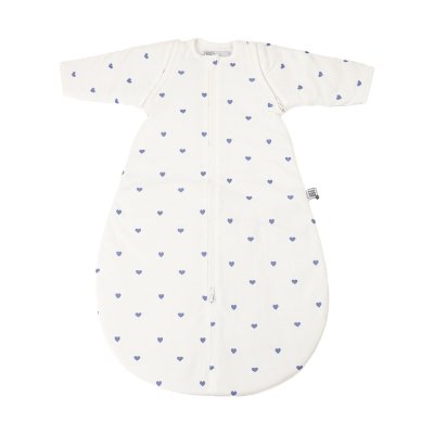 Gigoteuse coton manches amovibles coeurs bleus 6/18 mois