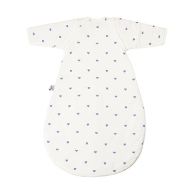 Gigoteuse coton manches amovibles coeurs bleus 6/18 mois