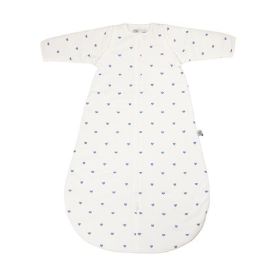 Gigoteuse coton manches amovibles coeurs bleus 18/36 mois