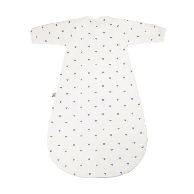 Gigoteuse coton manches amovibles coeurs bleus 18/36 mois