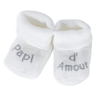 Chaussons papi d'amour blanc