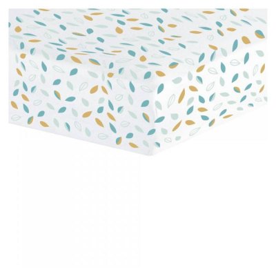 Drap housse 70*140 - feuilles multicolore