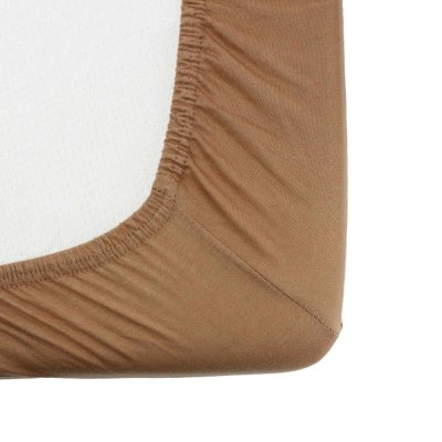 Drap housse camel 60 x 120 cm