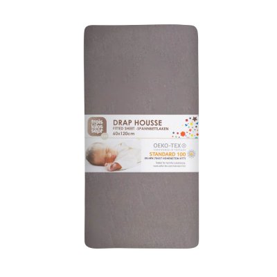 Drap housse brun 40 x 80 cm