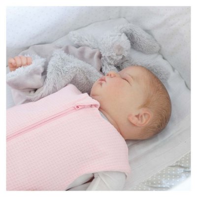 Gigoteuse été 0-6 mois nid d'abeille - rose