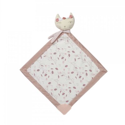 Doudou mouchoir de dentition rose - rose et lili